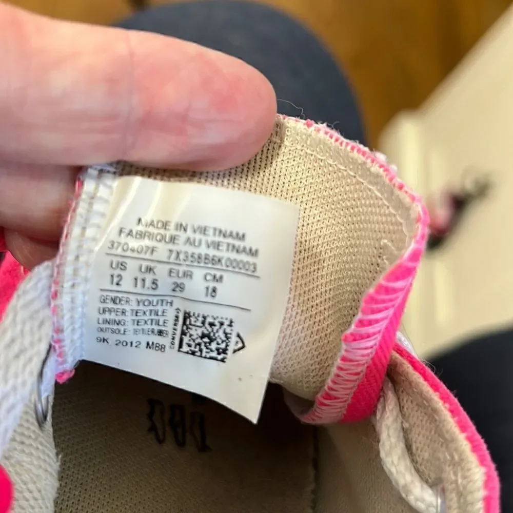 Converse Hot Pink Low Top Sneakers Y12
